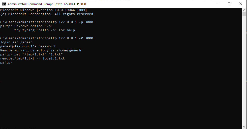 IoT Remote SSH and Secure File Transfer using PuTTY PSFTP command line file transfer - file upload to IoT device