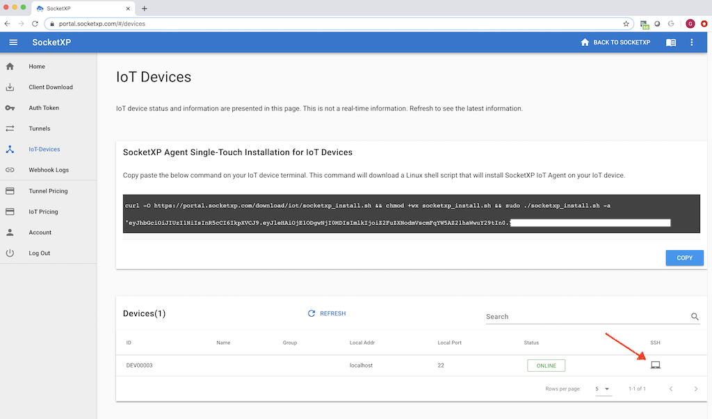 SocketXP Kubernetes Worker Node Remote SSH access from web browser