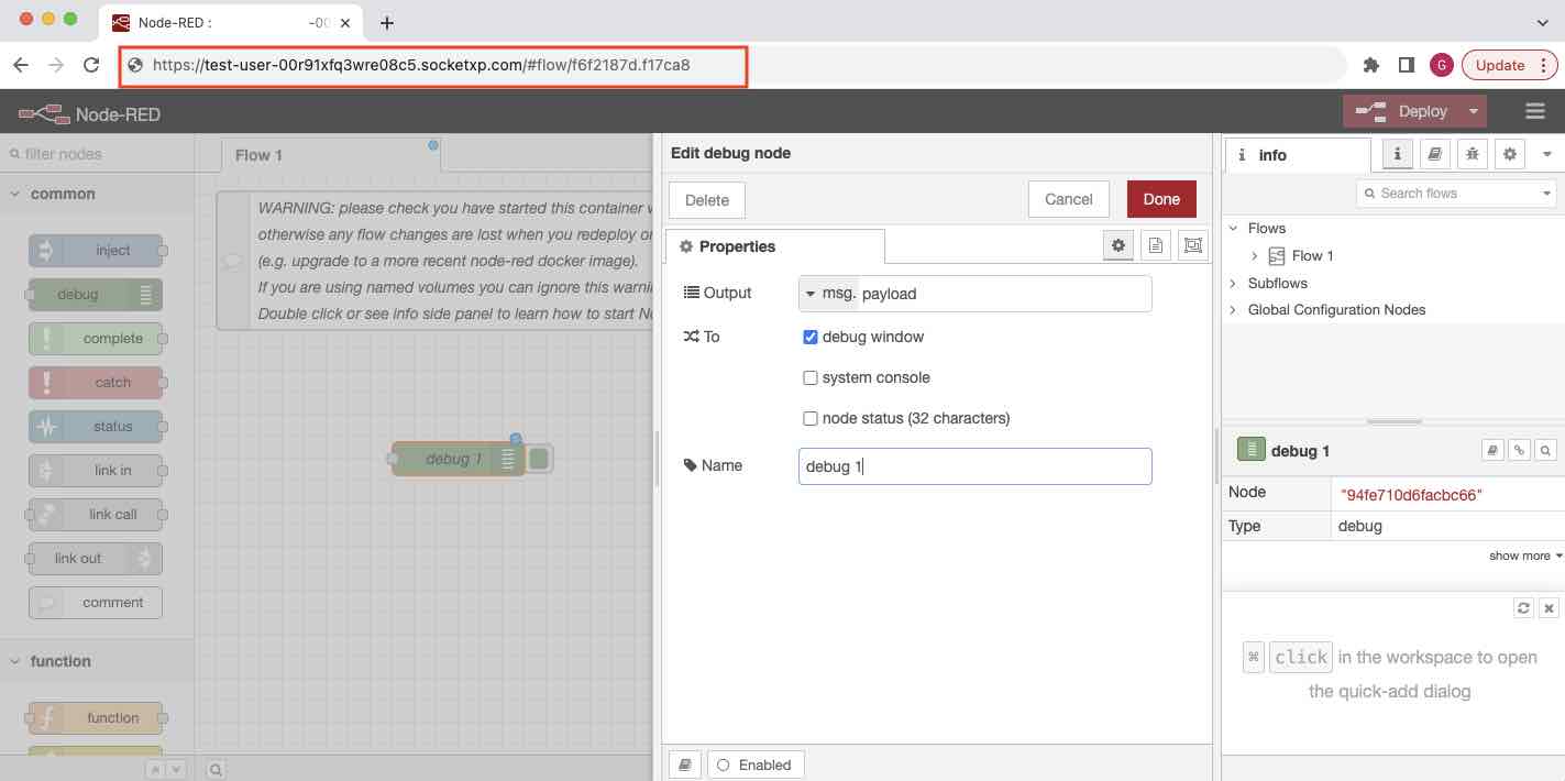 remote access node-red web server in IoT from outside network 127.0.0.1 1880